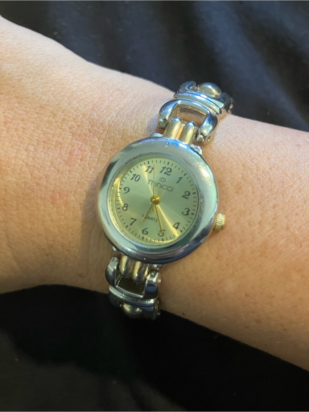 Vintage Minicci Two-Tone Bracelet Watch - NEW Battery!
